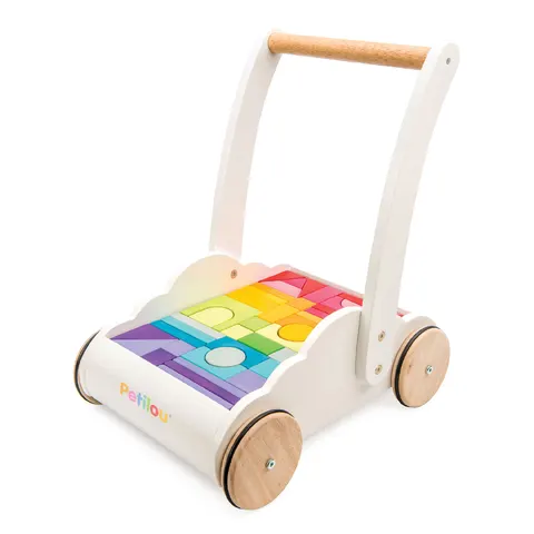 Ξύλινη Περπατούρα Rainbow Cloud Walker με τουβλάκια Le Toy Van 12m+ PL102