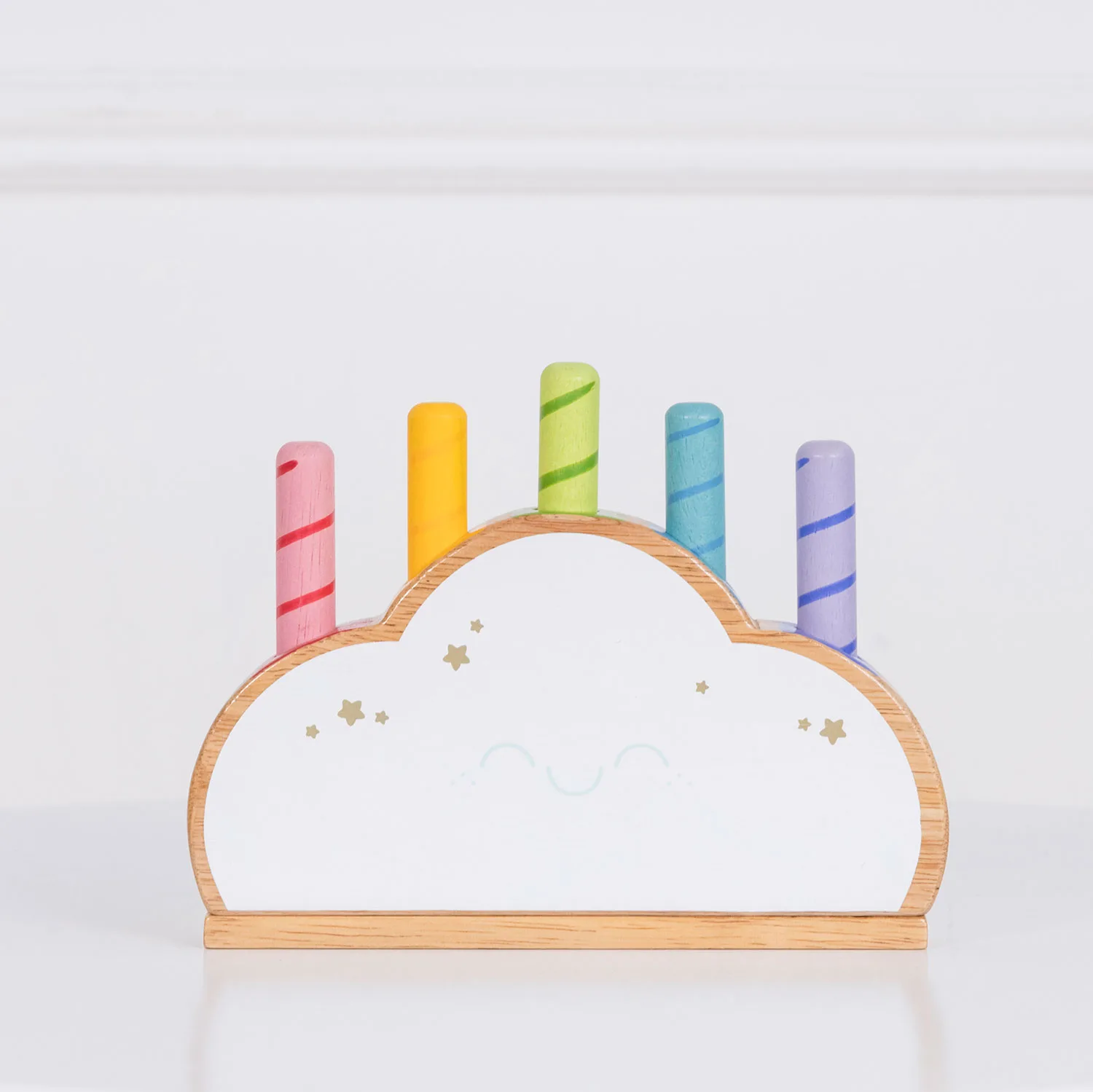 Ξύλινο Παιχνίδι Στοίβαξης Rainbow Cloud Pop Le Toy Van 18m+ PL133