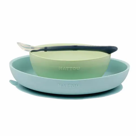 Σετ φαγητού 3 τεμαχίων Nattou Silicon για 6m+ N876773
