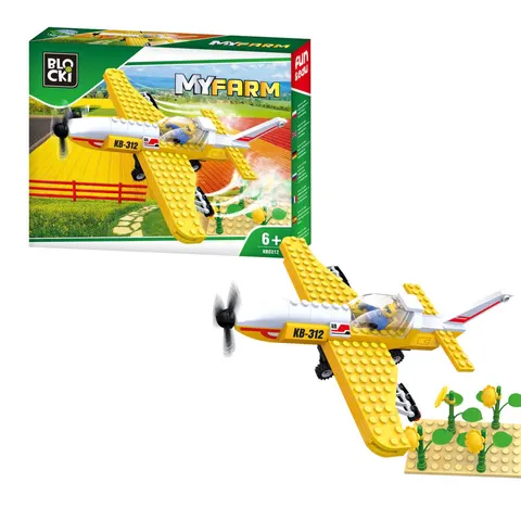 Tουβλάκια Blocki MyFarm Airplane 146τεμ. KB0312
