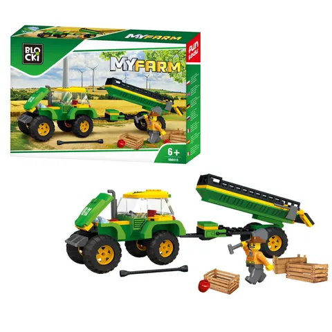 Tουβλάκια Blocki MyFarm Tractor 164τεμ. KB0313