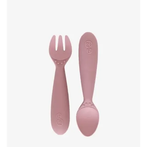 Εκπαιδευτικό κουτάλι και πιρούνι Ezpz Mini Utensils - Blush για 1+ MU-B7612U