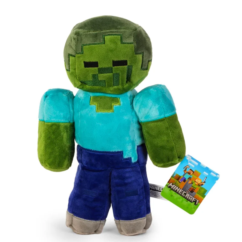 Zombie Minecraft Πράσινο Χρώμα Λούτρινο 30cm