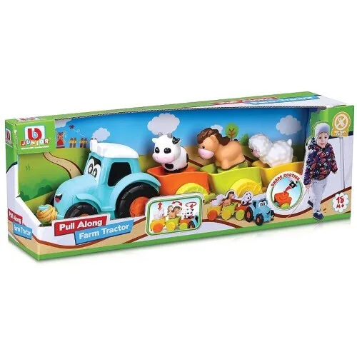 Bburago BB Junior Farm Tractor - Pull Along Τρακτέρ (89027)