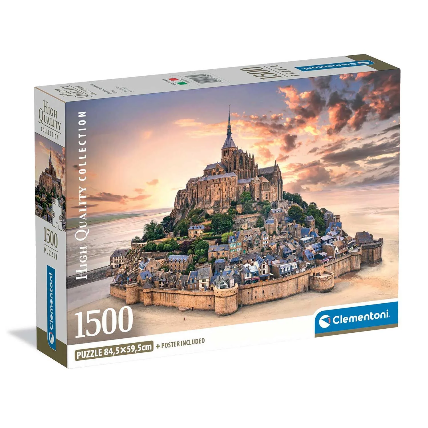 Παζλ Clementoni High Quality Collection Ανάδυση του Σεν Μισέλ 1500 τμχ - Compact Box 1220-31730