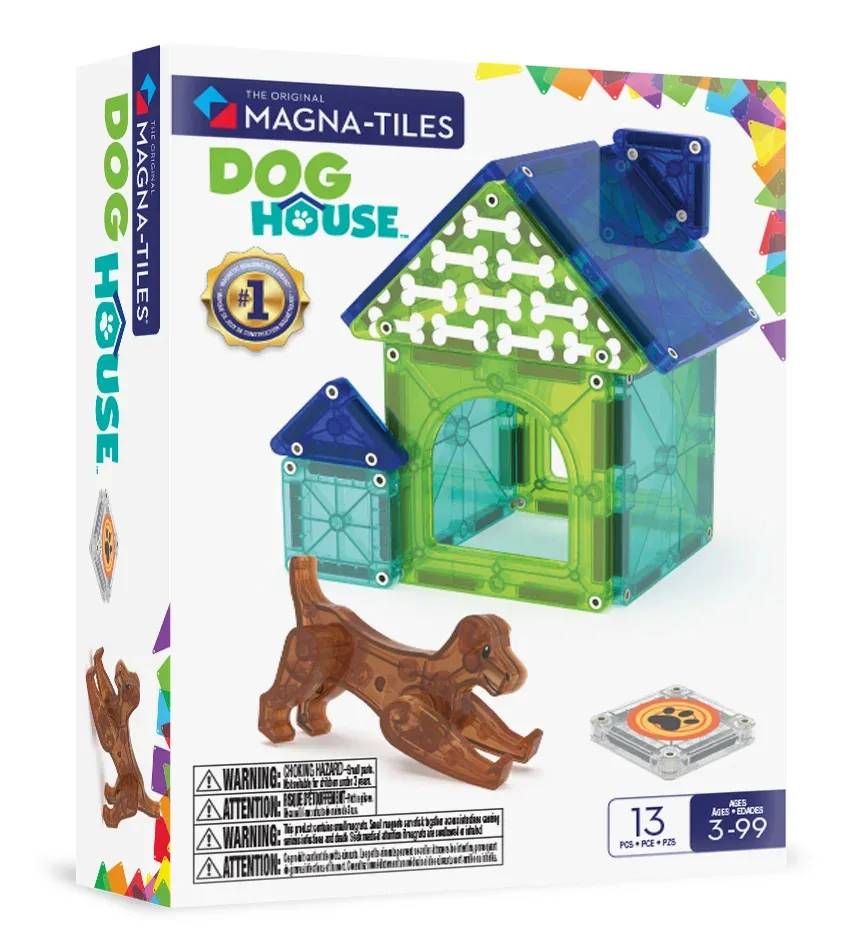Μαγνητικό Παιχνίδι Κατασκευών Magna-Tiles Dog House 13 Κομμάτια για 3+ ετών 252013DH