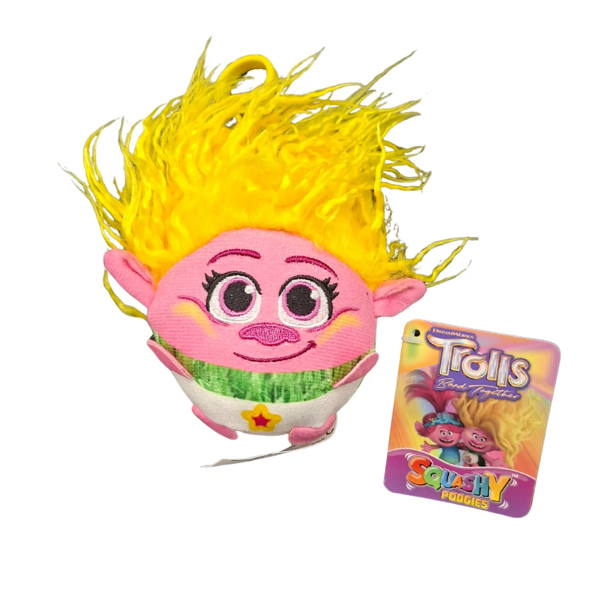Viva Trolls Band Together Squashy Podgie Λούτρινο Μπρελόκ 10cm