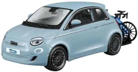 Μινιατούρα Bburago Fiat 500e 2023 Με Ποδήλατα 1/24 18/23012
