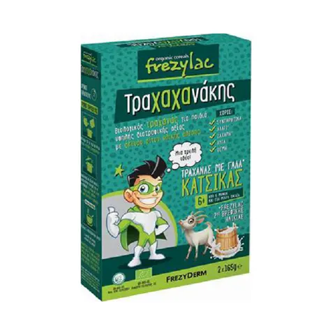 Frezyderm Frezylac Τραχαχανάκης Βιολογικός Τραχάνας Ολικής Άλεσης με Βιολογικό Γάλα Κατσίκας για Βρέφη από 6 Μηνών & για Μικρά Παιδιά 2 x 165gr