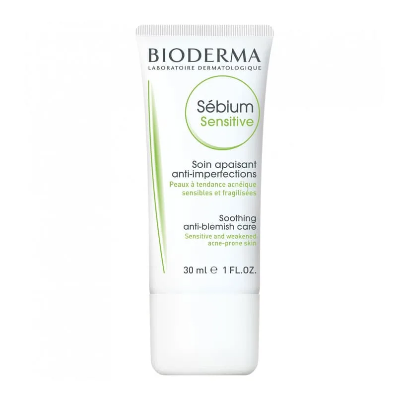 Bioderma Sebium Sensitive Kρέμα για Δέρμα με Τάση Ακμής, για Εύθραυστη και Ευαίσθητη Επιδερμίδα, 30ml