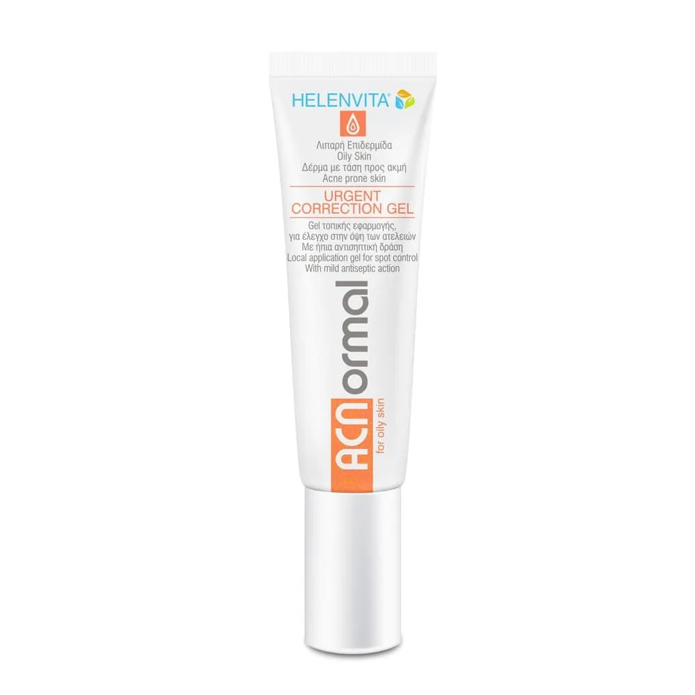 Helenvita Acnormal Urgent Corection Gel Τζελ Τοπικής Εφαρμογής Κατά των Ατελειών για Λιπαρές Επιδερμίδες με Τάση Ακμής 15ml