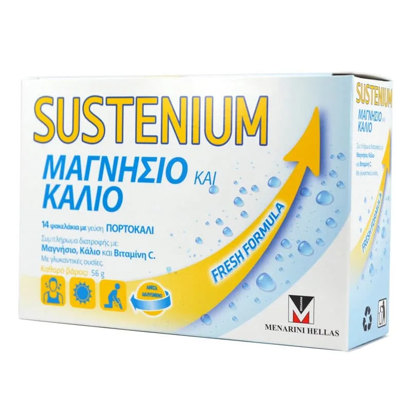Menarini Sustenium Μαγνήσιο  Κάλιο 14 φακελάκια