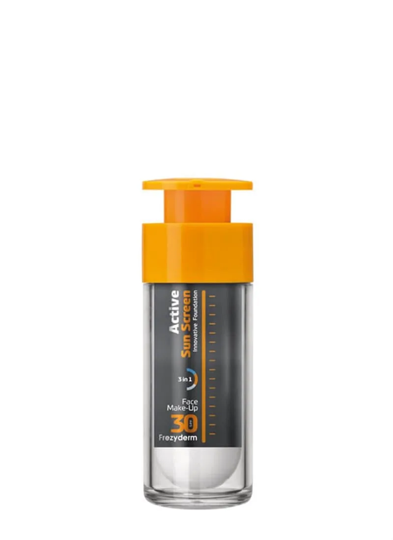 Frezyderm Active Sun Screen Face Foundation SPF30 Αντηλιακή Κρέμα Προσώπου Με Χρώμα 30ml