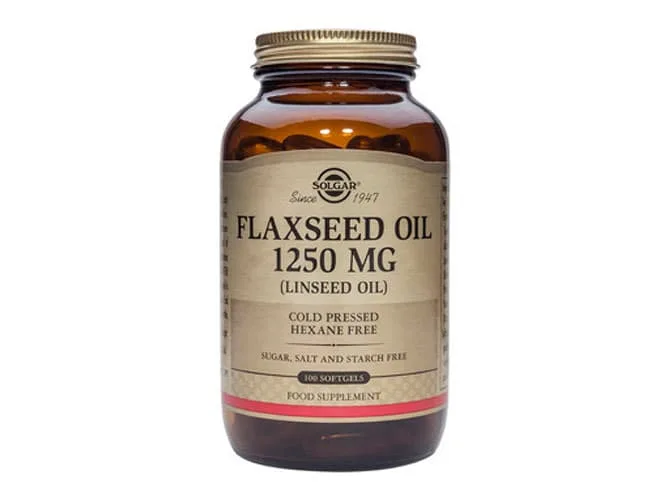Solgar Flaxseed Oil 1250mg Συμπλήρωμα Διατροφής για την Προστασία του Καρδιαγγειακού Συστήματος - Ιδανικό για Πρόληψη Ημικρανιών & Φλεγμονών, 100 softgels
