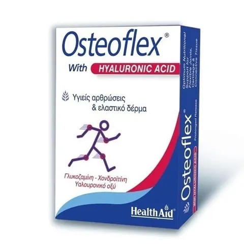 Ηealth Aid Osteoflex With Hyaluronic Acid για Αρθρώσεις & Συνδετικούς Ιστούς με Γλυκοσαμίνη, Χονδροϊτίνη & Υαλουρονικό Οξύ 60 Ταμπλέτες