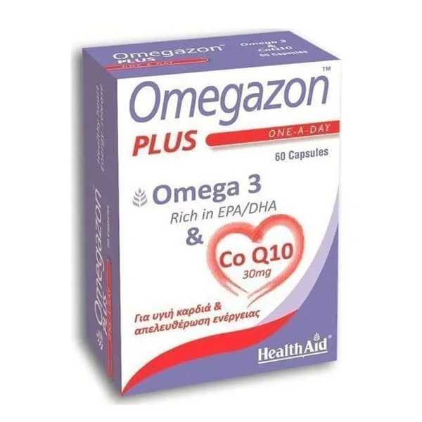 Health Aid Omegazon Plus 60 Κάψουλες - Φροντίδα & Τόνωση Της Καρδιάς Του Κυκλοφορικού & Του Μυϊκού Συστήματος.