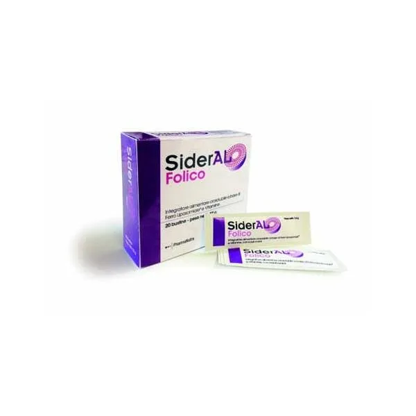 Winmedica Sideral Folico 20 Φακελίδια - Συμπλήρωμα Διατροφής Με Σουκροσωμικό Σίδηρο & Βιταμίνες, Με Γλυκαντικά