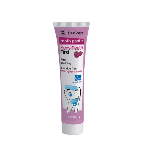 Frezyderm Sensiteeth First Toothpaste 40ml Οδοντόκρεμα για την πρώτη οδοντοφυΐα, για βρέφη από 6 μηνών έως παιδιά 3 ετών