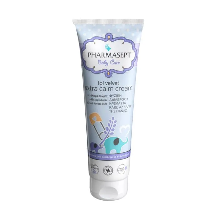 Pharmasept Tol Velvet Baby Extra Calm Cream, Προστατευτική Kρέμα για την Αλλαγή της Πάνας 150ml