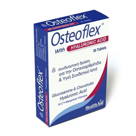 Health Aid Osteoflex With Hyaluronic Acid για Αρθρώσεις & Συνδετικούς Ιστούς με Γλυκοσαμίνη, Χονδροϊτίνη & Υαλουρονικό Οξύ 30 Ταμπλέτες