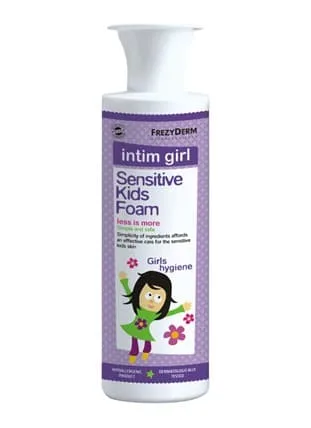 Frezyderm Sensitive Kids Intim Girl Foam Αφρός Καθαρισμού για την Καθημερινή Υγιεινή της Ευαίσθητης Περιοχής κατά τη Νεογνική, Παιδική & Προεφηβική Ηλικία, 250ml