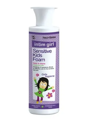 Frezyderm Sensitive Kids Intim Girl Foam Αφρός Καθαρισμού για την Καθημερινή Υγιεινή της Ευαίσθητης Περιοχής κατά τη Νεογνική, Παιδική & Προεφηβική Ηλικία, 250ml