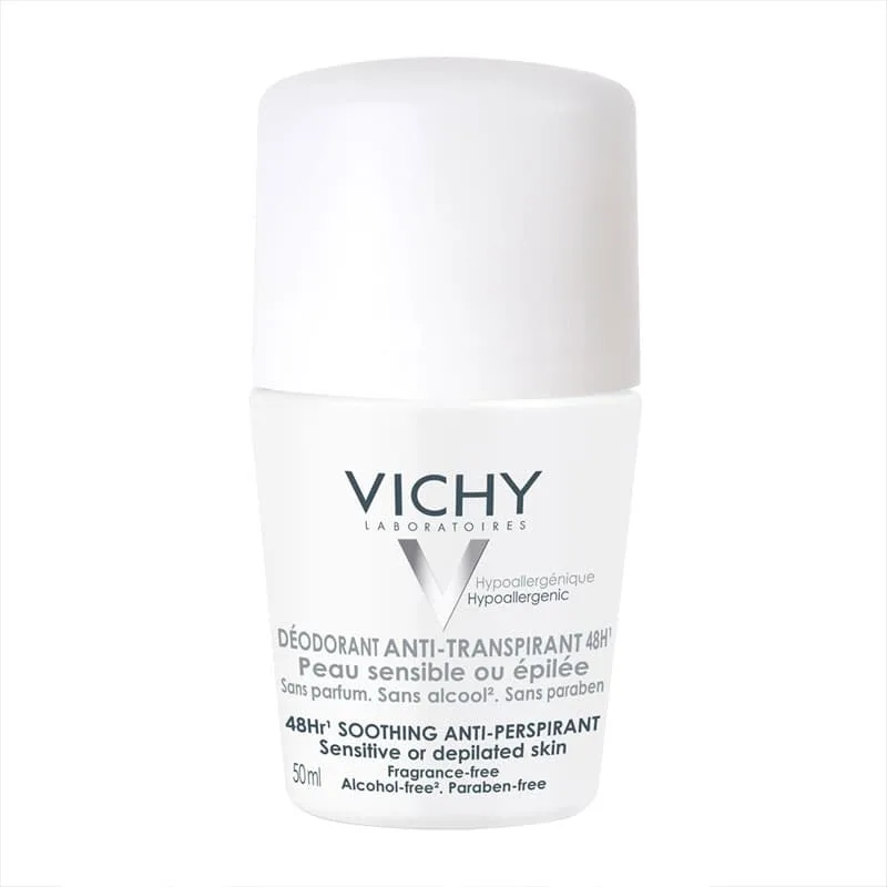 Vichy 48hr Soothing Anti-perspirant Roll-On Για Ευαίσθητες ή Αποτριχωμένες Επιδερμίδες 50ml