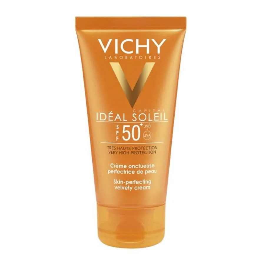 Vichy Capital Soleil Αντηλιακή Κρέμα Προσώπου SPF50+ για Βελούδινη Επιδερμίδα, 50ml