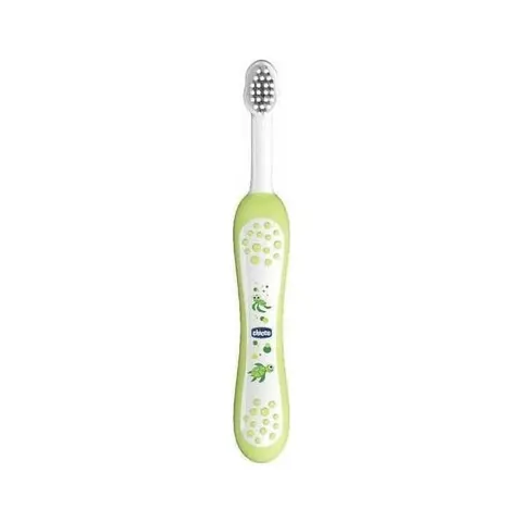 Chicco Toothbrush 6-36m+ Παιδική Οδοντόβουρτσα Μαλακή Πράσινο με Θήκη 1 Τεμάχιο