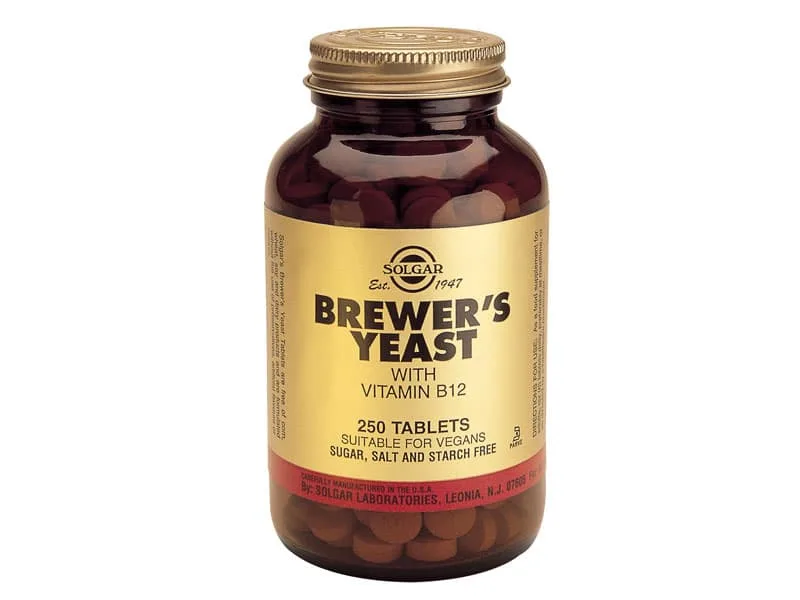 Solgar Brewer's Yeast με Βιταμινη B12 500mg 250 Ταμπλέτες