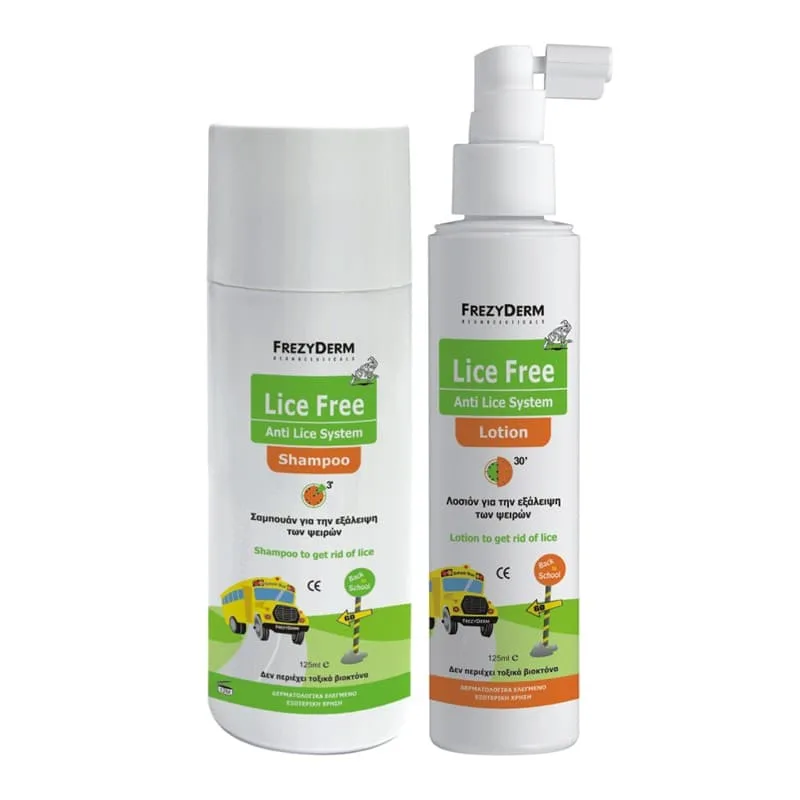 Frezyderm Αντιφθειρικό Σαμπουάν , Χτενάκι & Λοσιόν Lice Free Set για Παιδιά 250ml