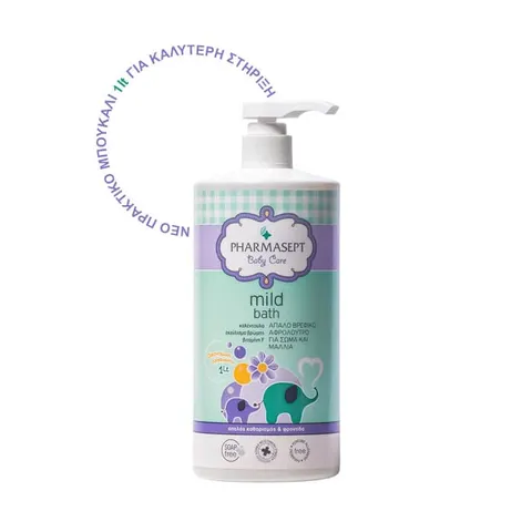 Pharmasept Tol Velvet Mild Bath, Βρεφικό - Παιδικό Αφρόλουτρο για Σώμα & Μαλλιά 1Lt