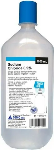 Demo Sodium 0.9% Chloride Στείρο Ισότονο Διάλυμα Έκπλυσης, 1000ml