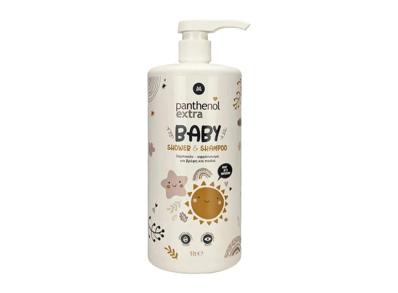 Panthenol Extra Baby 2 in 1 Shampoo & Bath Σαμπουάν - Αφρόλουτρο για βρέφη & παιδιά, 1000ml