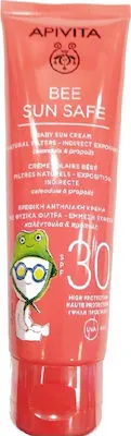 Apivita Bee Sun Safe Baby Sun Cream SPF30 Βρεφική Αντηλιακή Κρέμα Υψηλής Προστασίας Με Καλέντουλα και Πρόπολη 100ml