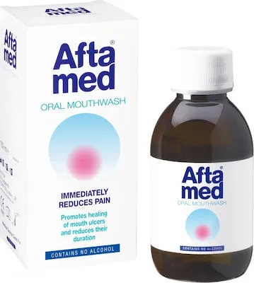 Curaprox Aftamed Oral Mouthwash, Στοματικό Διάλυμα για Επούλωση των Στοματικών Ελκών 150 ml