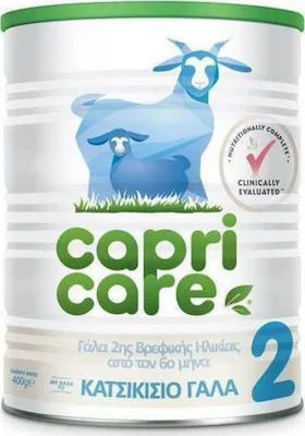 Capricare 2, Κατσικίσιο Γάλα για την κάλυψη των διατροφικών αναγκών των βρεφών άνω των 6 μηνών, 400g