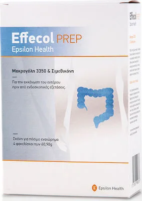 Epsilon Health Effecol Prep Σκόνη για Πόσιμο Εναιώρημα για την Kένωση του Εντέρου πριν από Ενδοσκοπικές Εξετάσεις 4 Φακελίσκοι