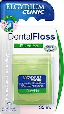 Elgydium Clinic Fluoride Κερωμένο Οδοντικό Νήμα με Γεύση Μέντα 35m
