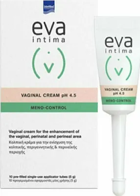 Intermed Eva Intima Vaginal Cream Meno-Control pH 4.5 Κολπική Κρέμα 10 Μονοδόσεις x 5gr