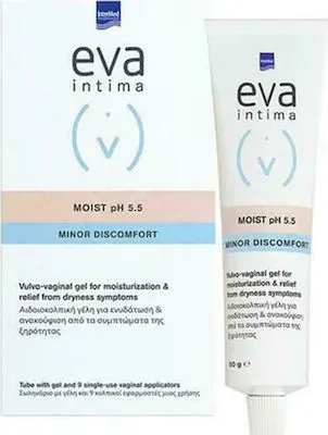 Intermed Eva Intima Moist Αιδοιοκολπική Γέλη για Ενυδάτωση & Ανακούφιση από την Ξηρότητα, Σωληνάριο & 9 Κολπικοί Εφαρμοστές