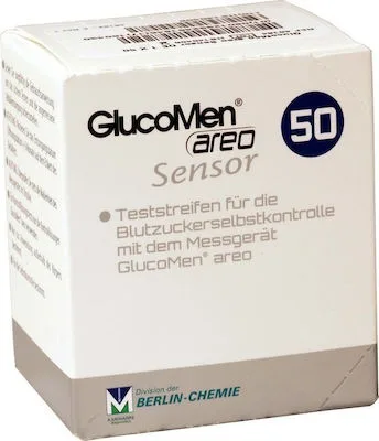GlucoMen aero Sensor 50strips (ταινίες μέτρησης για αυτοέλεγχο της γλυκόζης του αίματος με το μετρητή Glucomen Aero)