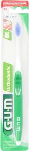 Gum 124 Ortho Toothbrush Ορθοδοντική Οδοντόβουρτσα 1τμχ. - Μπλε