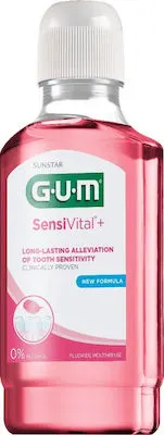 Gum Sensivital Plus Mouthrinse, Στοματικό Διάλυμα για Ευαίσθητα Δόντια και Ούλα Χωρίς Αλκοόλ 300ml