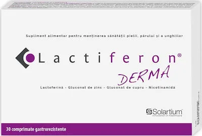 Solatrium Lactiferon Derma Συμπλήρωμα Διατροφής για τη Θεραπεία της Ακμής 30 Γαστροανθεκτικά Δισκία