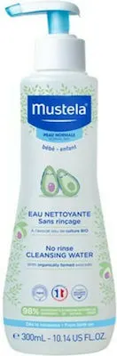 Mustela No-Rinse Cleansing Water Απαλό Νερό Καθαρισμού Χωρίς Ξέβγαλμα από τον 1ο μήνα, 300ml