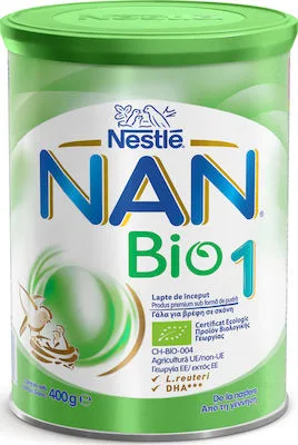 Nestle Νan Βio 1 Βιολογικό Γάλα Πρώτης Βρεφικής Ηλικίας σε Σκόνη από τη Γέννηση 400g