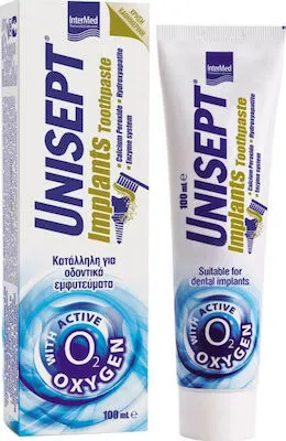 Intermed Unisept Implants Toothpaste 100ml - Οδοντόκρεμα Καθημερινής Χρήσης Κατάλληλη Για Οδοντικά Εμφυτεύματα