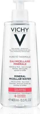 Vichy Micellar Water Ντεμακιγιάζ Purete Thermale Mineral για Ευαίσθητες Επιδερμίδες 400ml