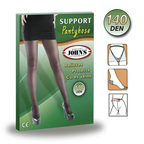 ​​​​​​John's καλσόν φλεβίτη εγκυμοσύνης 140DEN *(2144837) 19-22mmHg , χρώμα: μαύρο